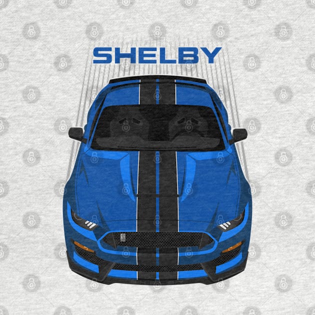 Ford Mustang Shelby GT350 2015 - 2020 - Velocity Blue - Black Stripes by V8social